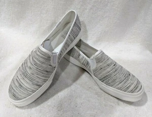 Keds Women's Double Decker Slub Stripe Grey Slip On Shoes - Size 10 NWB WF63033 - Picture 1 of 7