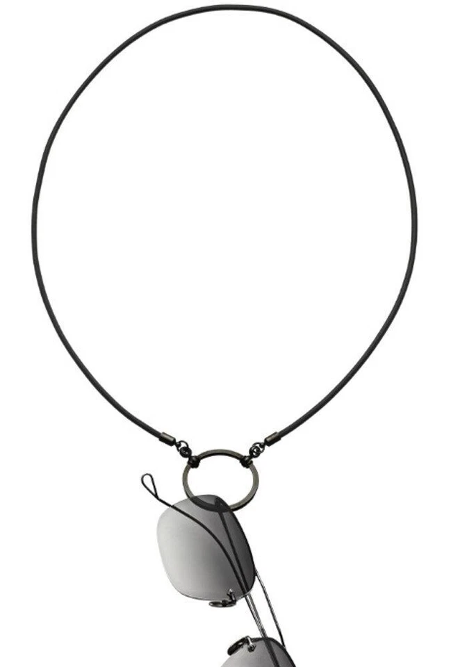 LaLoop 705BG Designer Eyeglass Necklace Silk Stretch Black 30mm LA LOOP 25" Inch - Image 1 of 1