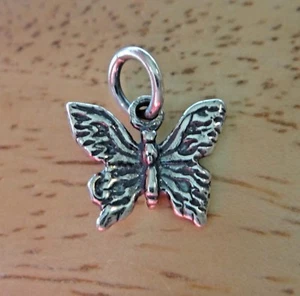 Sterling Silver 3D 10x13mm Cute Small Detailed Butterfly Charm! all - Picture 1 of 7