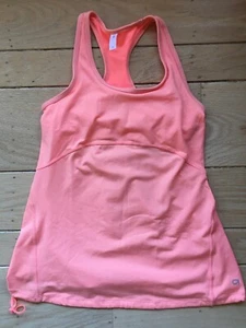 GAPFIT Womens New XS Neon Orange Forgiving Built-in Bra Sleeveless Tank Tee Top - Picture 1 of 10