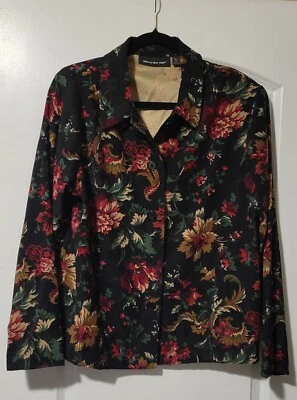 Chaqueta Blazer Vintage Briggs New York Floral Otoño Talla XL Rich Tones Foto 1 de 3