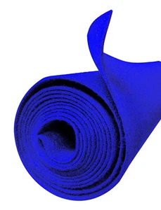 12FT x 45" Blue Polymat S35 Latex Backed-Carpet for decorations & crafts - Picture 1 of 2