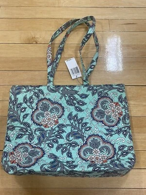 NEW Vera Bradley Essential Tote Bag Purse Fan Flowers Pattern Multicolor- GIFT!! - Image 1 of 2