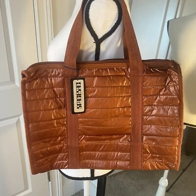 Bolso de Mano Vintage Sarne Spacesac Puffer Naranja Quemado Nuevo con Etiquetas Equipaje Años 70 Foto 1 de 4