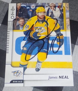 James Neal Signed O Pee Chee Sp Hockey Card Vegas Golden Knights Predators - Picture 1 of 1