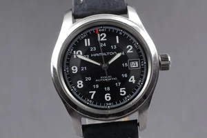 [N MINT] Hamilton Khaki Field H704450 Black dial Date Automatic Men's From JAPAN - Bild 1 von 10