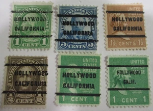 PRECANCEL ( 6 ) "DPO= DEAD POST OFFICE " HOLLYWOOD, CA"  PSS#MIXED - Picture 1 of 1