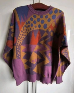 Schöner Vintage Unisex Pullover, Gr. L, 50% Baumwolle, 50% acrilic  - Bild 1 von 8