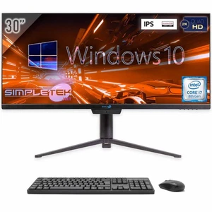 Aio All In One I7 21:9 Ultrawide 30" Windows 10 4Gb 120Gb 2K Ips Wifi 6 Pc Bt - Picture 1 of 12