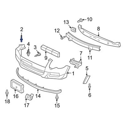 For Ford Explorer Sport Trac 2008-2010 Ford W706610S417 Bumper Cover Retainer Foto 1 de 4