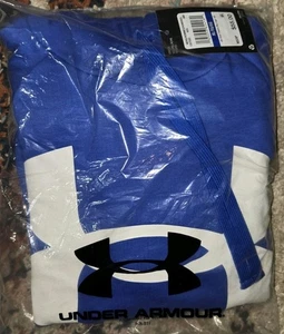 NWT Under Armour Men's XL UA Rival Fleece Big Logo Hoodie Blue Loose New $55 - Bild 1 von 5