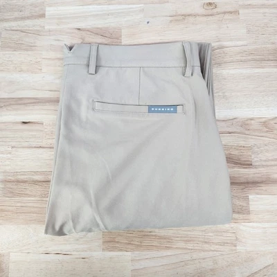 Calça de golfe Dunning masculina tamanho 35x30 bege acastanhado chino - LEIA A DESCRIÇÃO  - Imagem 1 de 4