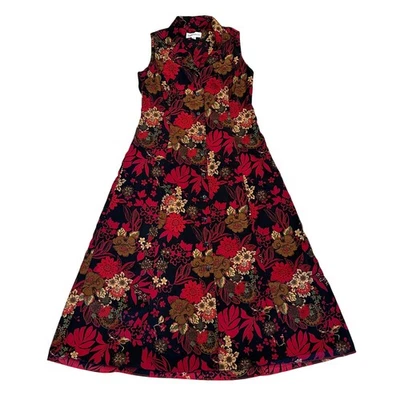 Maxi Vestido De Colección Danny & Nicole Sin Mangas Floral Talla 10 Indie Clásico Femenino Foto 1 de 4