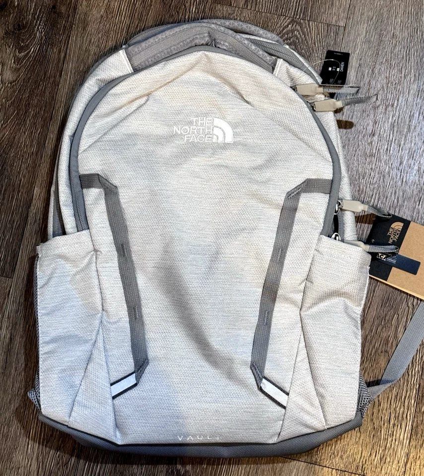 The North Face Women's Vault Backpack- White Metallic Melange/mid Grey