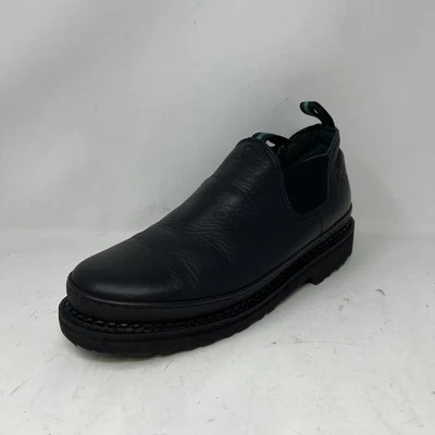 Georgia Botas Zapatos Para Hombres 11 Cuero Negro Gigante Romeo Sin Cordones Trabajo Informal Papá Foto 1 de 4
