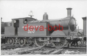 Railway Photo SR M7 320 Eastleigh 1936 LSWR 0-4-4T Loco Southern L&SWR - Picture 1 of 1