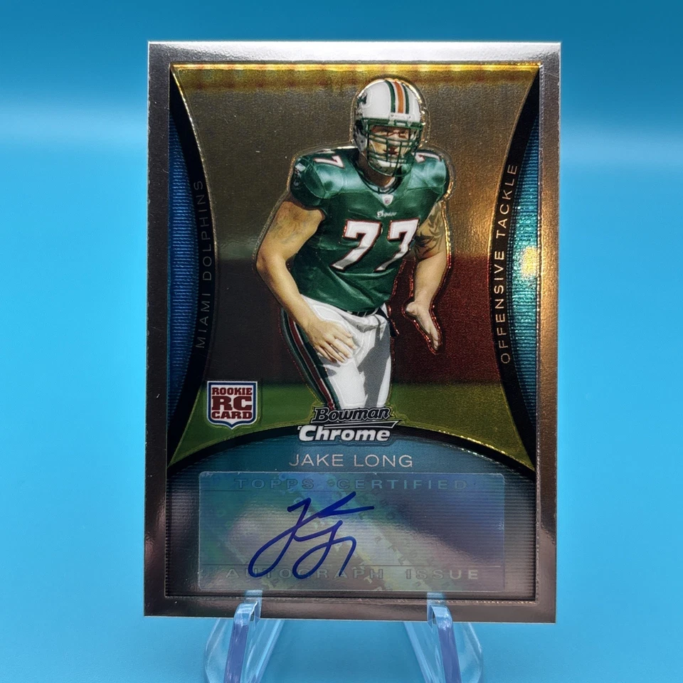 2008 Bowman Chrome Rookie Auto Jake Long #BC104 RC 10/10 - Image 1 of 3