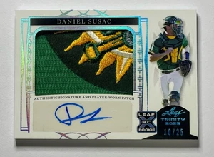Daniel Susac /25 Patch Auto RC 2022 Leaf Trinity XRC Oakland A’s #PA-DS1 - Picture 1 of 2