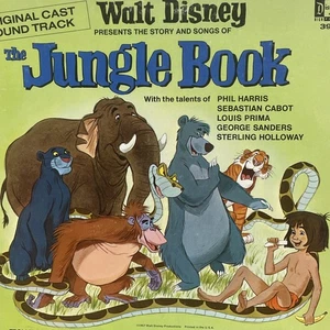 Walt Disney Presents The Jungle Book Vinyl Record Gatefold 1967 With Storybook - Imagen 1 de 8