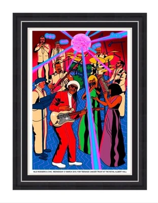 Nile Rodgers & Chic SIGNED Artwork in Handmade Display & COA Music Autograph - Image 1 of 4