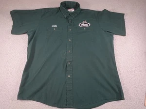 Vintage Mack Trucks Protexall Work Shirt Mens 2XL XXL Green Bulldog USA John - Picture 1 of 13