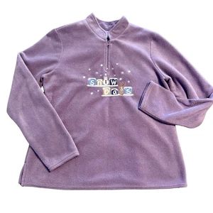 Christopher Banks Snow Days Sweater Womens Med. 1/4 Zipper - Picture 1 of 13