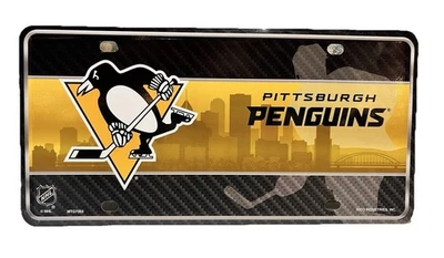 Rico Industries Pittsburgh Penguins NHL Metal License Plate - Image 1 of 2