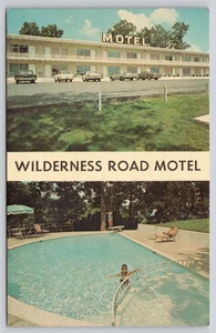 Wilderness Road Motel Schwimmbad Cumberland Gap Tennessee USA 25E Postkarte - Bild 1 von 2