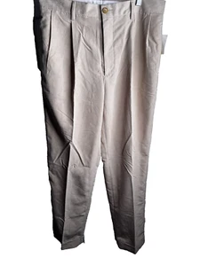 Nautica Rigger Classic Fit Pants Size 34 x 32 New Beige Cuff Leg, Pockets, Nice - Picture 1 of 8