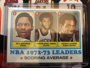 KAREEM ADBUL-JABBAR Spencer Haywood Nate Archibald 1973-74 Topps #154 - Picture 1 of 2