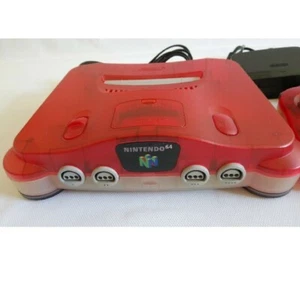 Nintendo 64 Clear Red Japanese Console Controller cable Japanese Free Ship - Picture 1 of 3