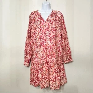 J. Crew Dress Floral Raglan Popover Lightweight Cottagecore Boho Loose Fit S NWT - Picture 1 of 10