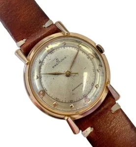 Banda Breitling de cuero marrón de oro amarillo de 18 quilates - Imagen 1 de 5