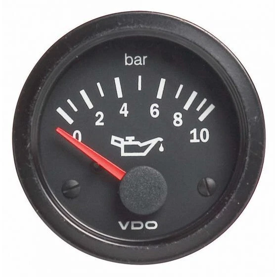 VDO Oil Pressure Gauge Cockpit Vision Black Electric 10 bar 12V - Image 1 of 2