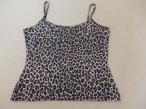 Leopard skin design excellent quality strappy top - size small - Picture 1 of 2