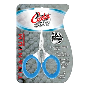 New Cuda 3-Inch Titanium-Bonded Micro Fishing Scissors for Mono, Fluoro & Braid - Picture 1 of 4