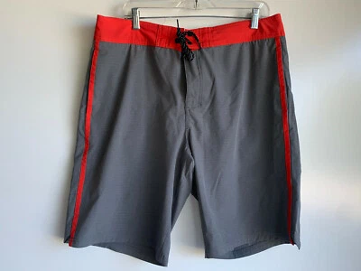 BKE Buckle Men's Gray and Orange 21" Swim Board Shorts Size 36 ~EUC  Foto 1 de 4