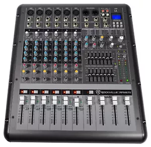 Rockville RPM870 8 Channel 6000w Powered Mixer w/USB, Effects, 8 XDR2 Mic Pres - Picture 1 of 6