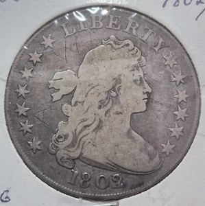 1802/1 P Draped Bust Dollar VG Scratch on obverse - Picture 1 of 2