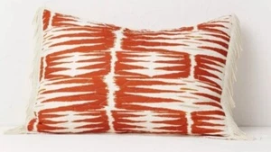 Opalhouse Standard Groove bedruckter Schein mit Fransenborte orange & weiß - Bild 1 von 4