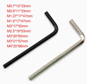 Metric Allen Key Hex Wrench Hexagon Keys Wrenches M0.7/0.9/1.27/1.5/2/2.5/3/4 - Picture 1 of 5