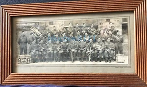 WW2 Royal Army Pay Corps Band Group Photo in frame 11.5 x 4.5 inch +mount &Frame - Picture 1 of 8