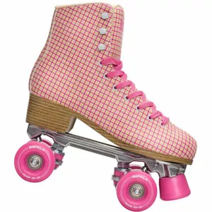 Impala Quad Skates Rollschuhe Rollerskates Artistik Retro Pink Rose Kariert Karo - Bild 1 von 11