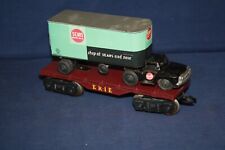 Marx RARE Erie Flatcar w/ Sears Tractor and Trailer  EXC++
