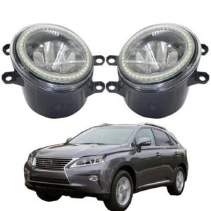 LED Fog Light + Angel Eye Rings Daytime Running Lights DRL Fit For Lexus RX350 - Imagen 1 de 9