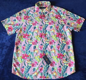 New Ralph Lauren Pink Floral Men's 100% Cotton Button Down Shirt Large New w/Tag - Picture 1 of 7