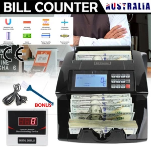 Automatic Bill Counter Money Cash Counter Machine Notes Counting Machine New - Picture 1 of 12