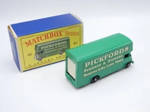 Matchbox Lesney 46b Camion Rimozione Pickfords Verde con PASSO POSTERIORE Casting SC20 - Foto 1 di 16
