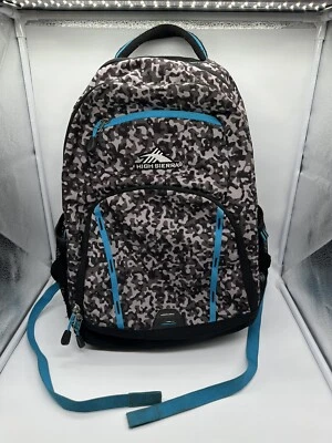 High Sierra Riprack 背包,黑色迷彩和蓝色 — 第 1/4 张图片