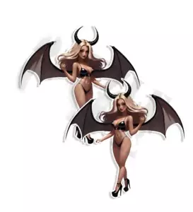 Verführerische Succubus Aufkleber Pin Up Sexy Vinyl AUFKLEBER Vintage Aufkleber - Bild 1 von 4